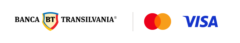 Plăți securizate prin Banca Transilvania · Mastercard · Visa